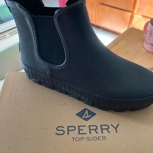 Sperry Black Rain Boots